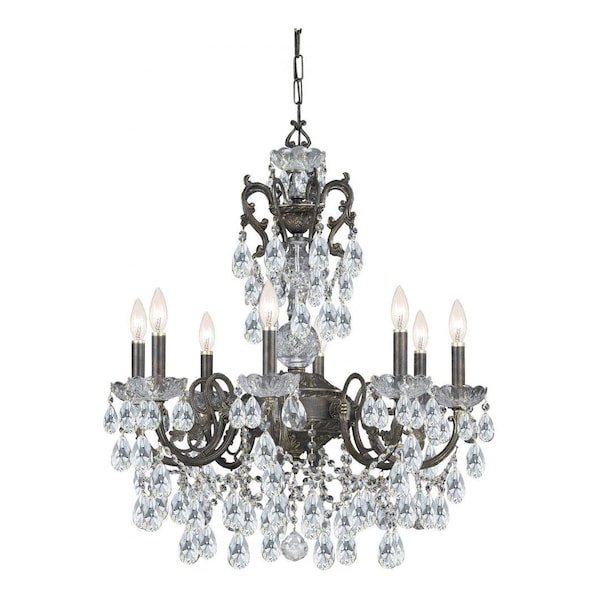 Crystorama Legacy 6 Light English Bronze Crystal & Wrought Iron Chandelier 5196-EB-CL-MWP